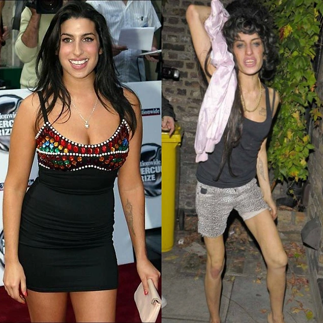 Uyuşturucu bağımlılığı nedeniyle hayatı tepetaklak olan Amy Winehouse, son dönemlerinde verdiği kilolar nedeniyle inanılmaz sağlıksız görünüyordu.