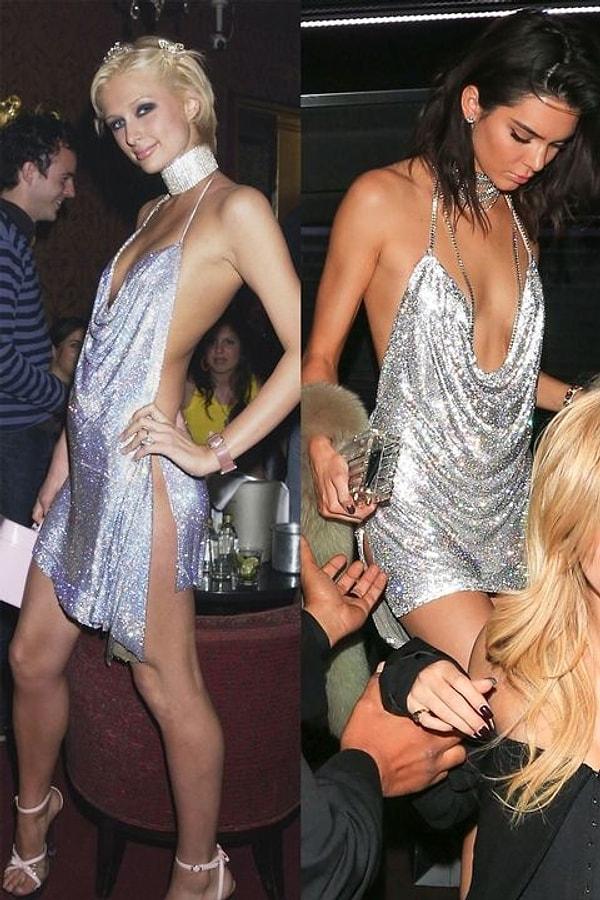 1. İlk kanıtımızla başlayalım. İşte o doğum gününde giydiği elbise. Aradaki tek fark Kendall'ın tasma yerine zincir kolye tercih etmesi.