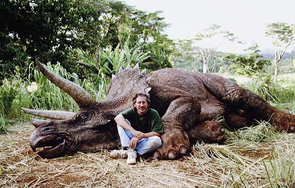 14. Spielberg ve tricerators, Jurassic Park 1992.