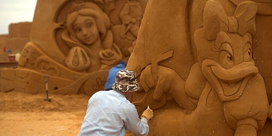 Удивительные скульптуры из песка, посвященные героям Disney, Marvel Pixar и "Звёздных войн"