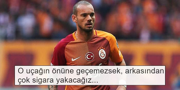 Galatasaraylı Taraftarlardan Başarılı Futbolcuya Sonsuz Destek: 'Sneijder Dursun Sen Durma'