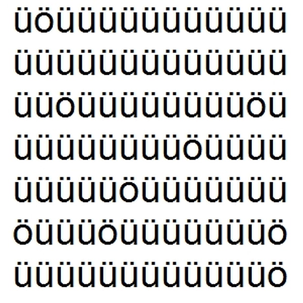 9. Сколько ''ö'' вы увидели?