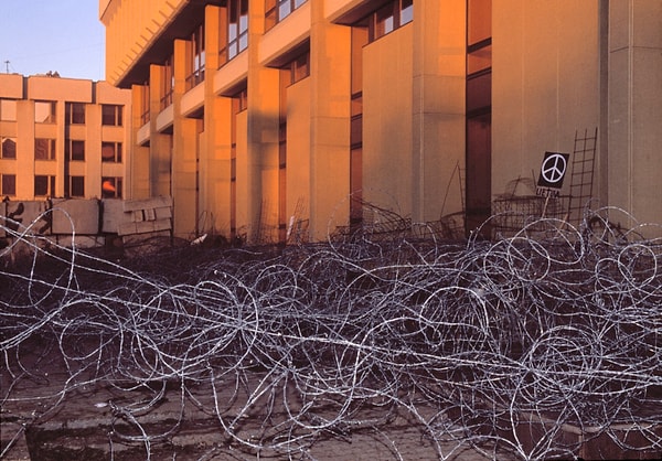1. Баррикады возле здания парламента, Вильнюс, Литва, 1991 год