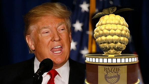 7. Donald Trump’ın başarıları arasında 1989 yılında kazandığı Ahududu Ödülü de bulunuyor.