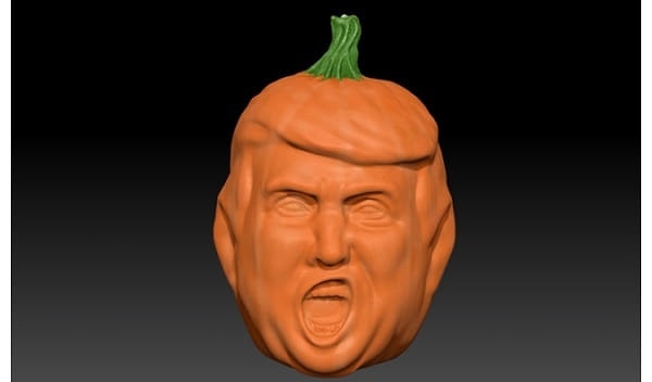 10. И тадам! Тыква-Трамп 😅