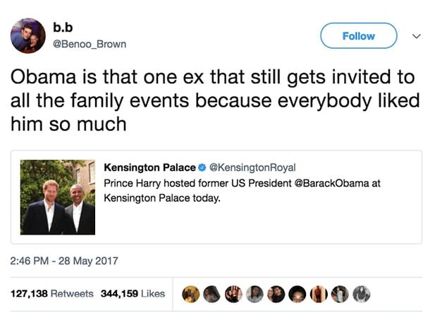 12. "Obama herkes onu çok sevdiği için aile toplanmalarına davet edilen eski sevgili gibi."