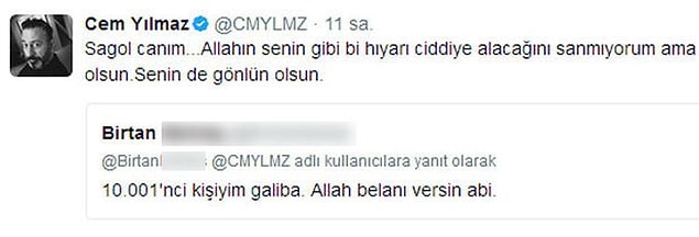 Twitter'da da öyle...