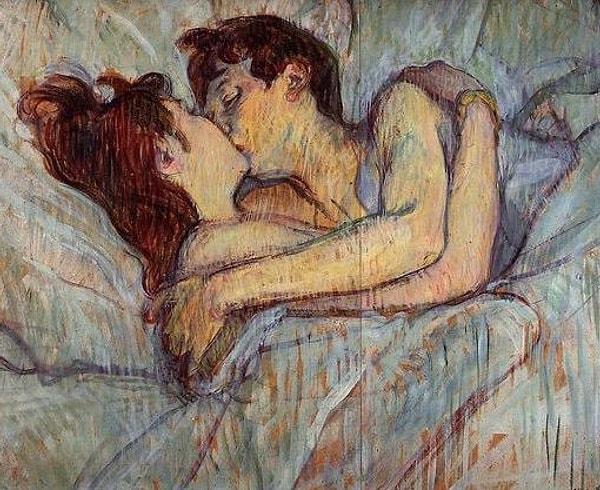 2. Paris Hilton'la Jared Leto'nun öpüşmesi - "Yataktaki Öpücük" Henry Toulouse Lautrec, 1892