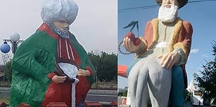 Sosyal Medyada Tepki Çeken Nasreddin Hoca Heykeli Başkanı da Kızdırdı: 'Patent Alacağız'