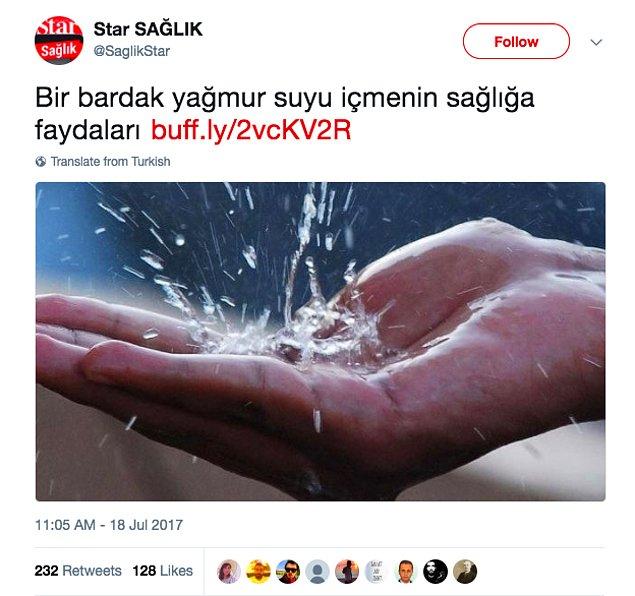 İstanbul sel yaşarken bu paylaşımda bulundu Star Gazetesi.