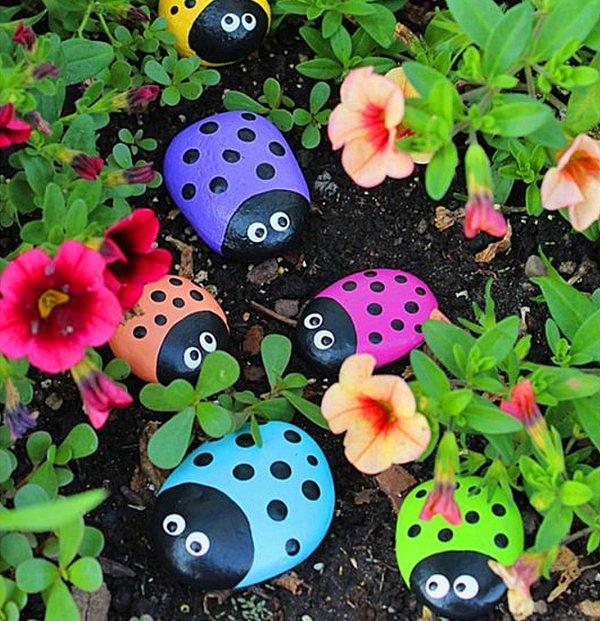 You can beautify your garden or balconies with stones and give them a colorful look.