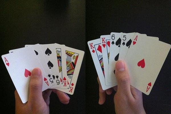 13. Kartlar 😞 İskambil kartlarını sol elinde tutmayı denediğinde anlamışsındır: Çekilecek çilemiz var.