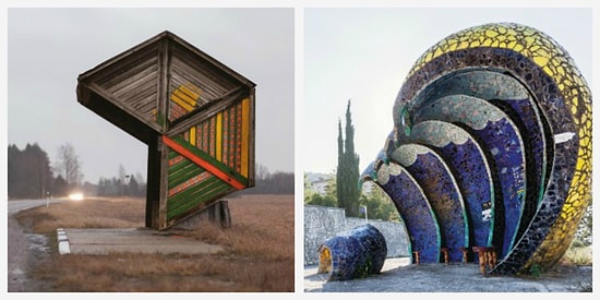 16 фото самых экстраординарных автобусных остановок бывшего СССР