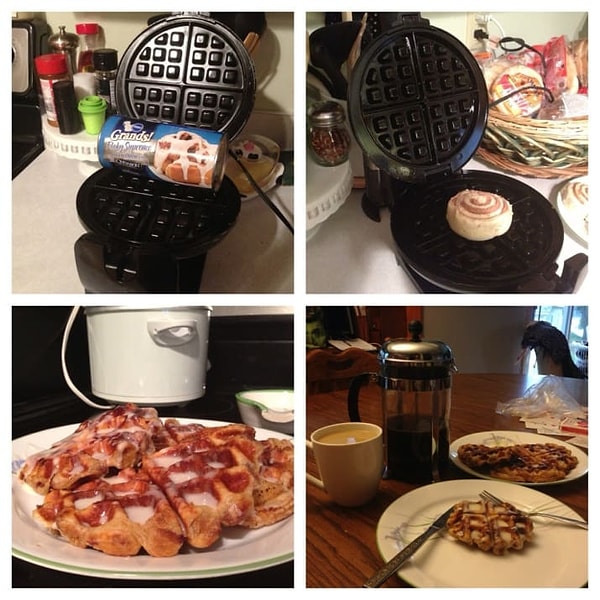 9. Из теста для синнабонов совсем не обязательно делать булочки. Вафли тоже сгодятся...