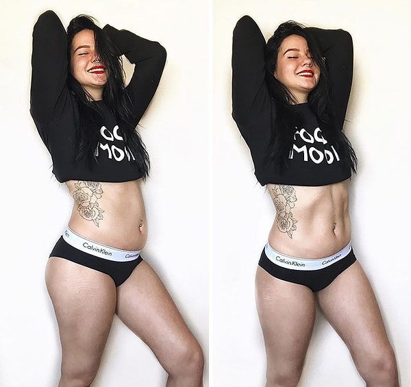 6. "Индустрия красоты хочет, чтобы мы стыдились себя, и показывает так мало типов тел. Пожалуйста, не надо ненавидеть себя из-за этого"