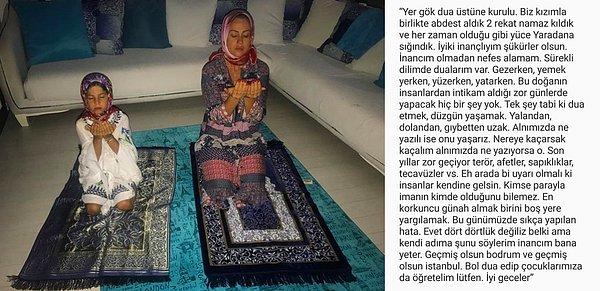 2. Yeliz Yeşilmen, kızıyla namaz kıldığı bir fotoğrafını Instagram'dan paylaştı ve sosyal medya fena karıştı!