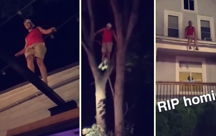 Partiyi Basan Polislere Yakalanmamak İçin Damdan Dama Atlayan Genç