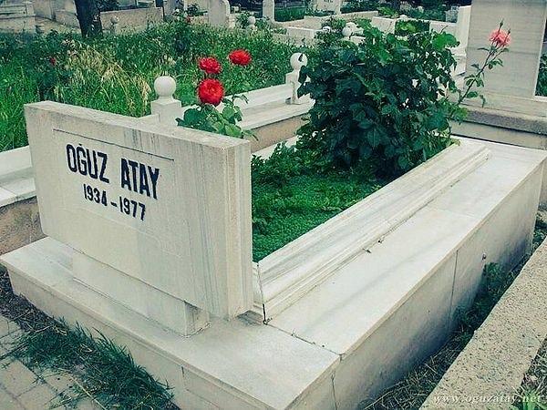 1977 yılında aramızdan ayrılan yazarın Edirnekapı Sakızağacı Şehitliği’nde bulunan mezarının normal görüntüsü aslında böyleydi.
