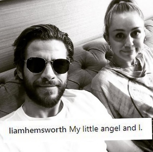 1. Австралийский актёр Лиам Хемсворт и его невеста певица Майли Сайрус