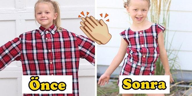 Geri Dönüşüm Candır! Eşinin Gömleklerini Kızlarına Elbise Dikmek İçin Kullanan Yaratıcı Anne