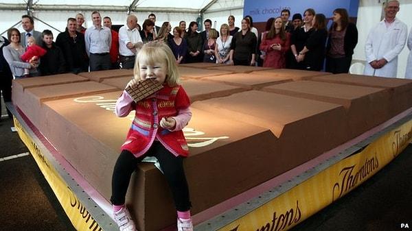 10. Dünyanın en büyük çikolata barı kaç kilo tahmin edebilir misiniz?