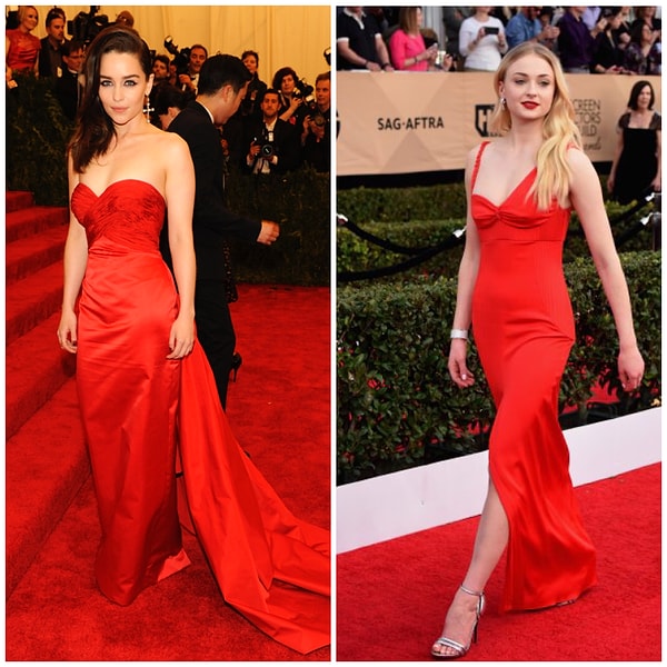 2. Женщина в красном