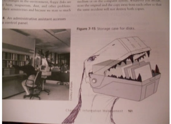 11. CD вымирают, как и динозавры. Наверное, именно это хотел сказать художник