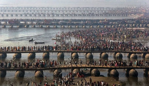 17. Dünyanın en büyük ve en fazla katılımcıya sahip Kumbh Mela Festivali her yıl Hindistan'da gerçekleşir.