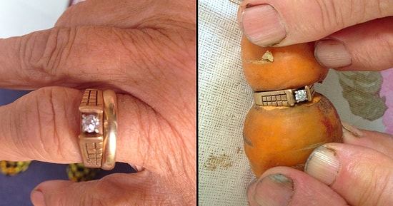 Aşka Saygısı Olan Bir Sebze! 13 Yıldır Kayıp Olan Nişan Yüzüğü Tarlada Bir Havuçtan Çıktı