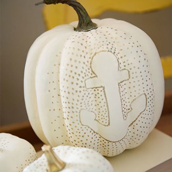 14. Тыква с принтом "Якорь"