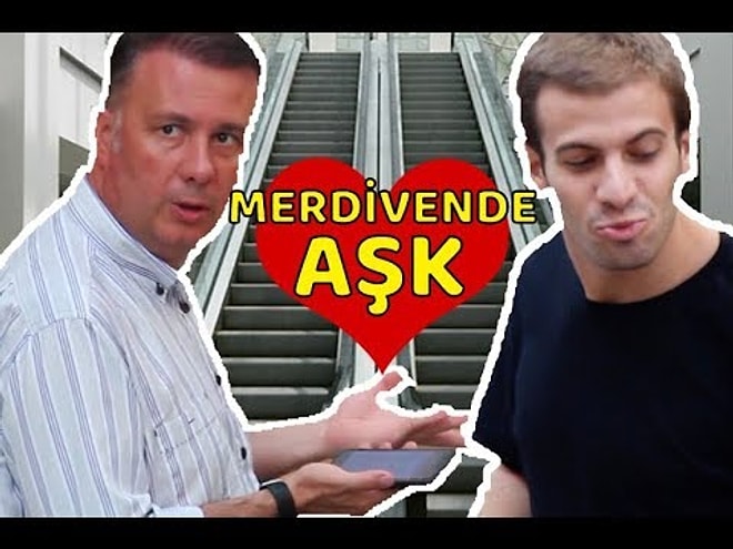 YÜRÜYEN MERDİVENDE AŞK ŞAKASI