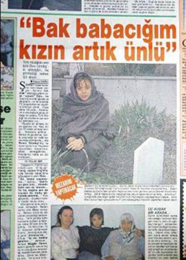 13. Ebru Gündeş'in ölmeyen babasının mezarına gidip dua etmesi