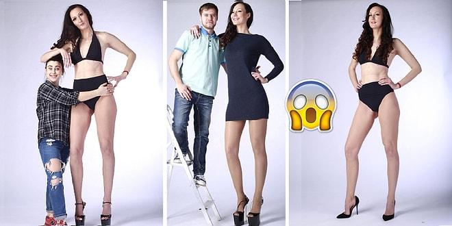 Photoshop Değil Gerçek! 205cm Boyuyla Dünyanın En Uzun Bacaklarına Sahip Olan Kadın!