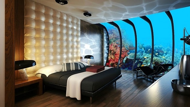16. Her otel odasına bir akvaryum koymak yerine alın size kökten çözüm.