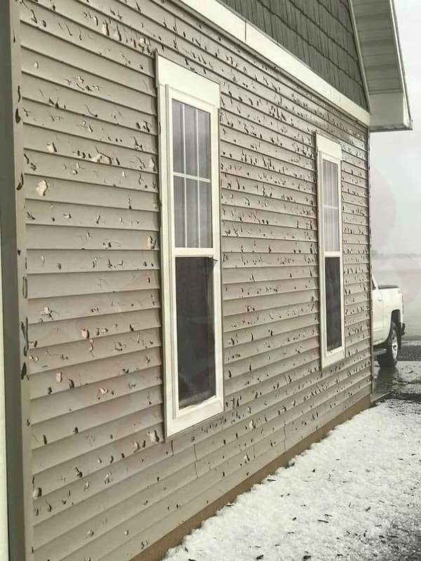 8. Вы можете представить, какой силы был град, если смог сделать такое?