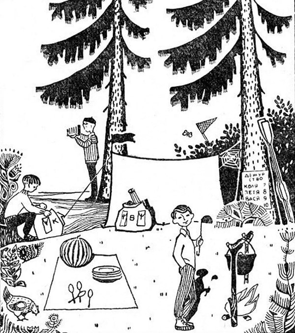 1. Сколько человек в лагере?