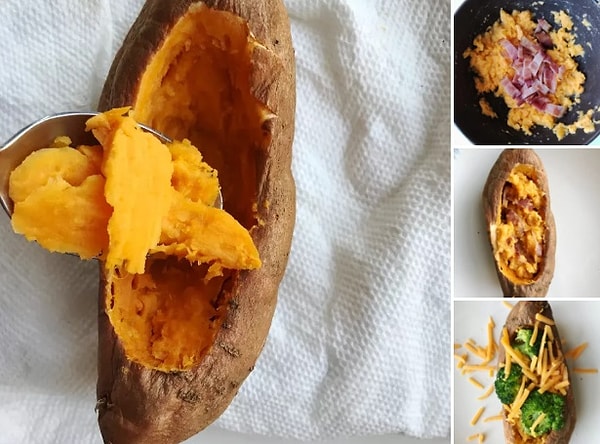 После того как картофель остынет сделайте в нем углубление, удалив немного мякоти