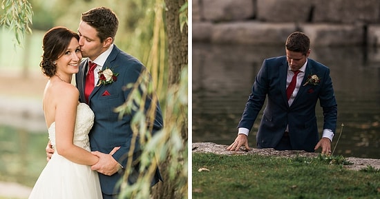 Жених прыгнул в воду, чтобы спасти тонущего ребенка: он даже не снял пиджак!