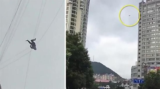 Otel Parasını Ödememek İçin 19. Kattan Telleri Kullanarak Kaçmaya Çalışan Rahatsız Adam