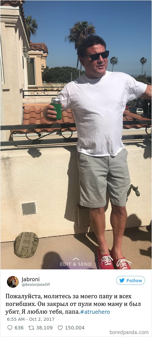 2. Этот мужчина закрыл своим телом жену и получил несколько пуль вместо нее. Покойтесь с миром, наши молитвы с Вашей семьей!