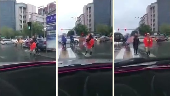 Öğrenciyi Sırtına Alarak Sudan Karşıya Geçiren Koca Yürekli Temizlik Görevlisi Kadın