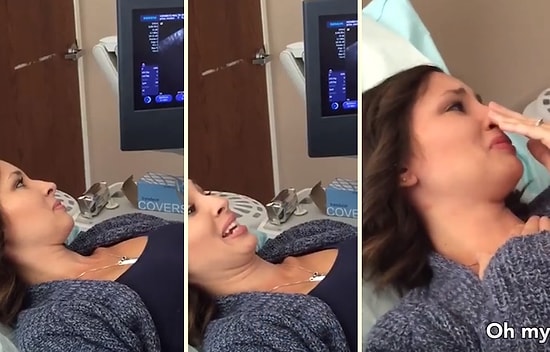 Ultrason Kontrolü Sırasında İkiz Bebeği Olacağını Öğrenen Annenin Duygusal Anları