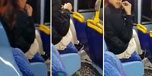 Sülalesi Rahat Bir Şekilde Otobüste Çekirdek Çitleyerek Kabuklarını Yere Atan Kadın