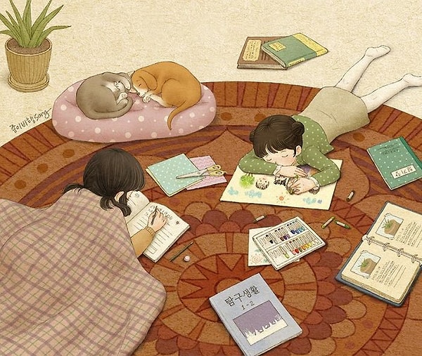 4. Даже домашние задания становятся не такими скучными, когда вы вместе