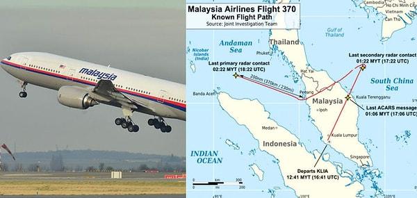 4. Malezya Havayolları Boeing 777, 2014'te 370 numaralı uçuş esnasında kayboldu.