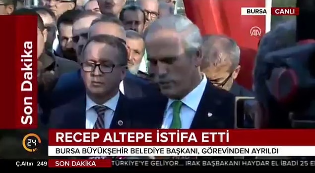 Bursa Büyükşehir Belediye Başkanı Altepe İstifa Etti: Partimiz ve Liderimiz ile Ters Düşmeyeceğiz Bursa Büyükşehir Belediye Başkanı Altepe İstifa Etti: Partimiz ve Liderimiz ile Ters Düşmeyeceğiz