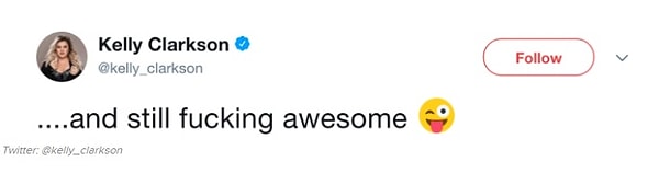 2. А когда некий пользователь Твиттера написал ей, что она "жирная", то Келли ответила так: