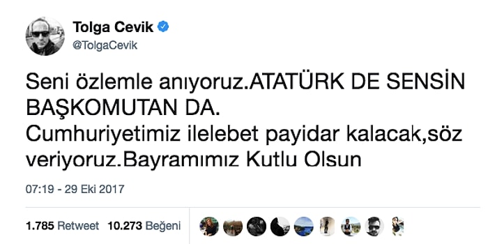 Yaşa Mustafa Kemal Paşa Yaşa! Ünlüler Camiasından Coşkulu Cumhuriyet Bayramı Kutlamaları 🇹🇷