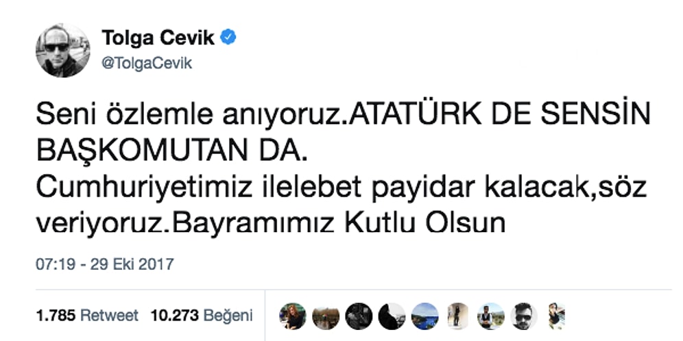 Yaşa Mustafa Kemal Paşa Yaşa! Ünlüler Camiasından Coşkulu Cumhuriyet Bayramı Kutlamaları 🇹🇷