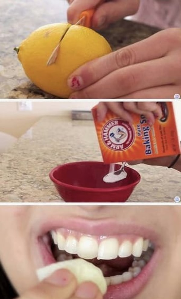 6. Этот простой способ отбеливания зубов с помощью пищевой соды и лимона уж точно вам пригодится.